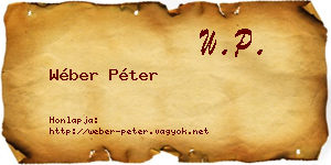 Wéber Péter névjegykártya